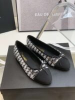 Chanel Ballet Flats White For Women - Image 7
