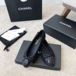 Chanel Ballet Flats Black For Women - Image 4