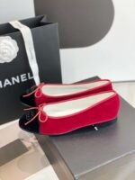 Chanel Ballet Flats Red For Women - Image 4