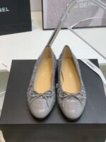 Chanel Ballet Flats Grey For Women - Image 9