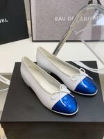 Chanel Ballet Flats White For Women - Image 6