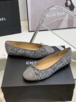 Chanel Ballet Flats Grey For Women - Image 10