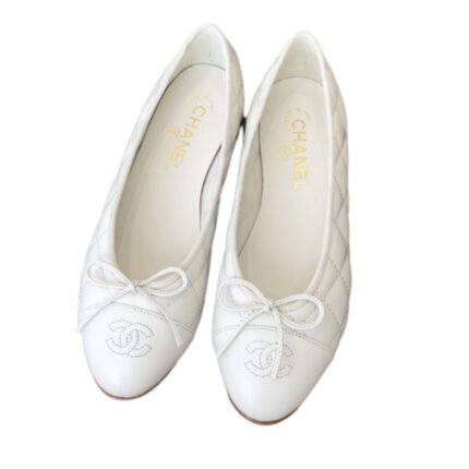Chanel Ballet Flats White For Women