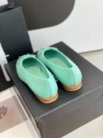 Chanel Ballet Flats Jade Green For Women - Image 9