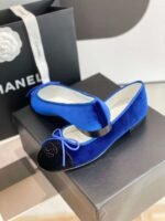 Chanel Ballet Flats Blue For Women - Image 8