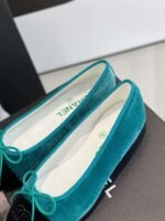 Chanel Ballet Flats Green For Women - Image 9