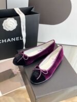 Chanel Ballet Flats Purple For Women - Image 7