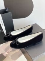 Chanel Ballet Flats Black For Women - Image 7