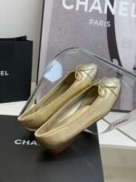 Chanel Ballet Flats Gold For Women - Image 8