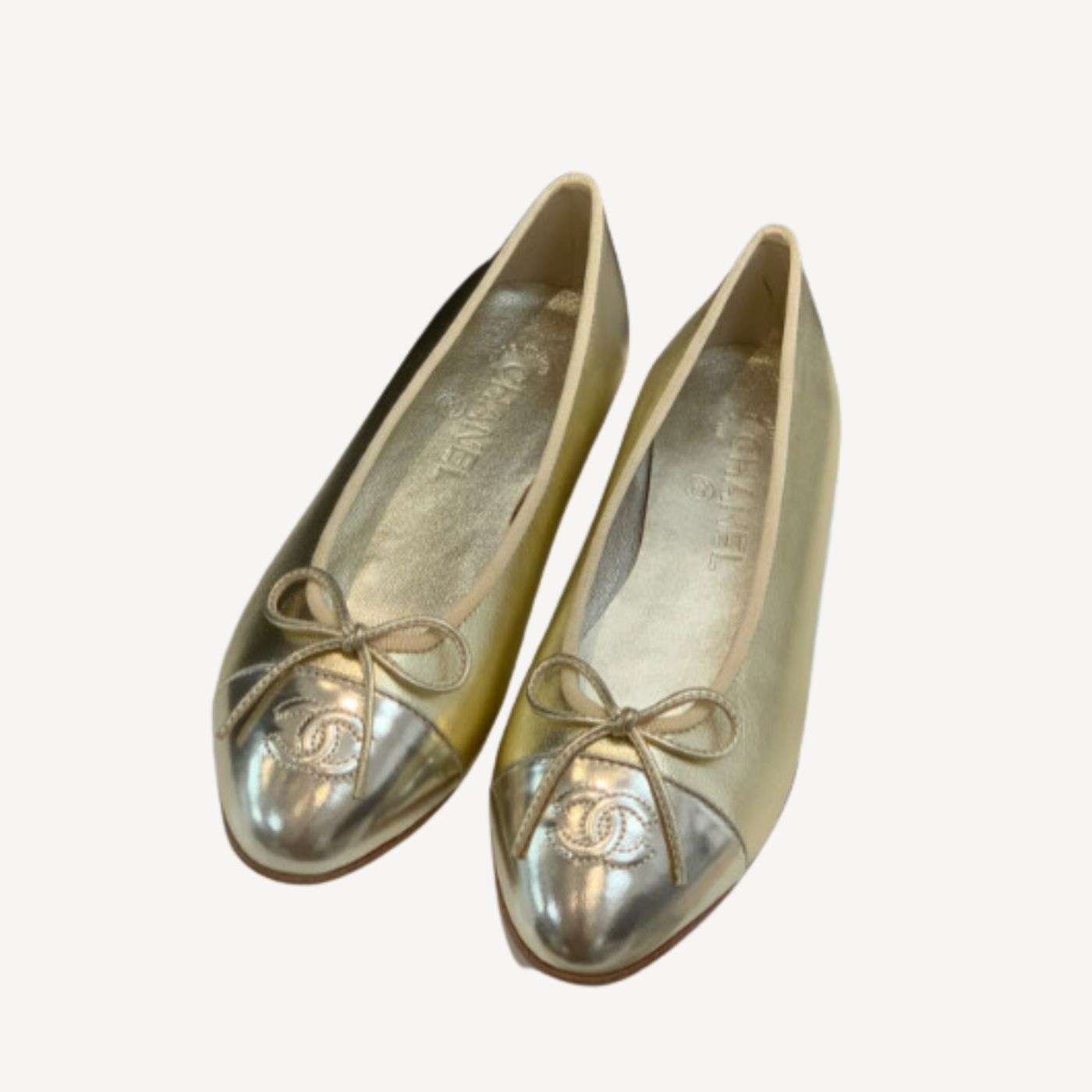 Chanel-Ballet-Flats-20-15.jpg Chanel Ballet Flats Gold For Women - Image 1