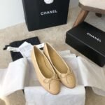 Chanel Ballet Flats Beige For Women - Image 8
