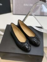 Chanel Ballet Flats Black For Women - Image 9