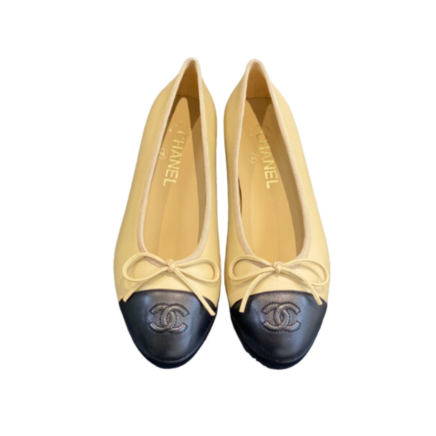 xr:d:DAFjitk7JkQ:1498,j:4931845072124720182,t:23092006 Chanel Ballet Flats Beige For Women - Image 1