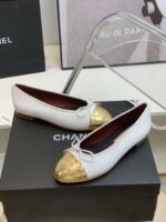 Chanel Ballet Flats White For Women - Image 5