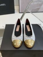 Chanel Ballet Flats White For Women - Image 7
