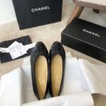 Chanel Ballet Flats Black For Women - Image 9