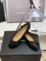 Chanel Ballet Flats Black For Women - Image 3
