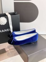Chanel Ballet Flats Blue For Women - Image 7