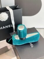 Chanel Ballet Flats Green For Women - Image 8