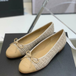 Chanel Ballet Flats Beige For Women
