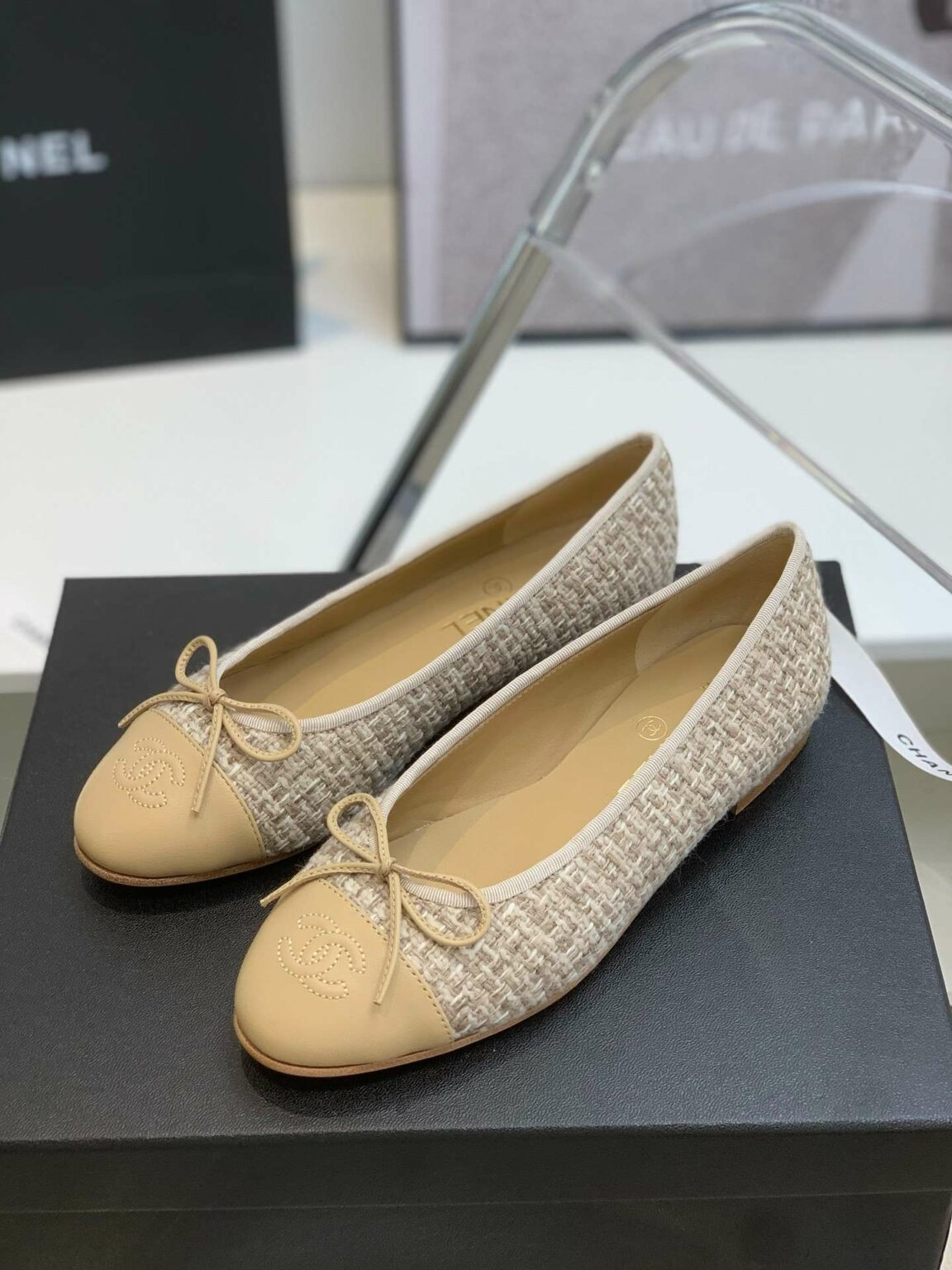 Chanel-Ballet-Flats-3-23-1152x15-1.png Chanel Ballet Flats Beige For Women - Image 1