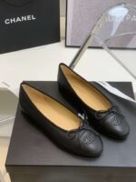 Chanel Ballet Flats Black For Women - Image 9