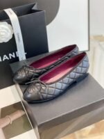 Chanel Ballet Flats Black For Women - Image 9