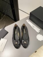 Chanel Ballet Flats Black For Women - Image 7