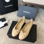 Chanel Ballet Flats Beige For Women - Image 7