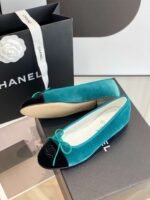 Chanel Ballet Flats Green For Women - Image 7