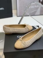 Chanel Ballet Flats Beige For Women - Image 3