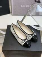 Chanel Ballet Flats White For Women - Image 4