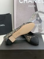 Chanel Ballet Flats Grey For Women - Image 4