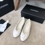 Chanel Ballet Flats White For Women - Image 4