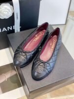 Chanel Ballet Flats Black For Women - Image 8