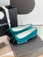 Chanel Ballet Flats Green For Women - Image 6