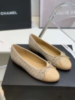 Chanel Ballet Flats Beige For Women - Image 4