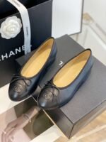 Chanel Ballet Flats Black For Women - Image 6