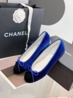 Chanel Ballet Flats Blue For Women - Image 5