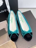 Chanel Ballet Flats Green For Women - Image 5