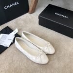 Chanel Ballet Flats White For Women - Image 5