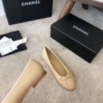 Chanel Ballet Flats Beige For Women - Image 2