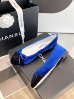 Chanel Ballet Flats Blue For Women - Image 4