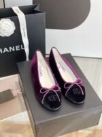 Chanel Ballet Flats Purple For Women - Image 4