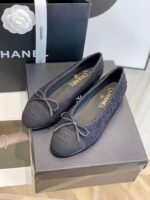Chanel Ballet Flats Black For Women - Image 5