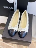 Chanel Ballet Flats White For Women - Image 5