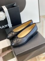 Chanel Ballet Flats Black For Women - Image 8