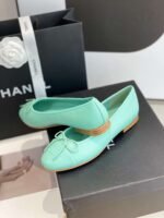Chanel Ballet Flats Jade Green For Women - Image 3