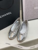 Chanel Ballet Flats Silver For Women - Image 6