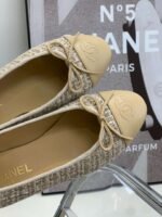 Chanel Ballet Flats Beige For Women - Image 7